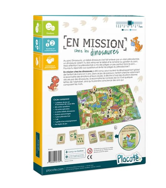 Placote - En mission chez les dinosaures (Habiletés langagières, affectives et cognitives