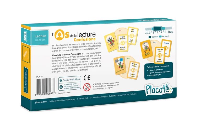 Placote - L'as de la lecture confusions (Lire par décodage)
