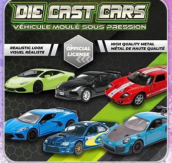 Petite voiture présentoir ricochet