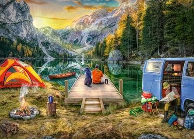 Casse-tête 1000 pièces Ravensburger - Camping calme