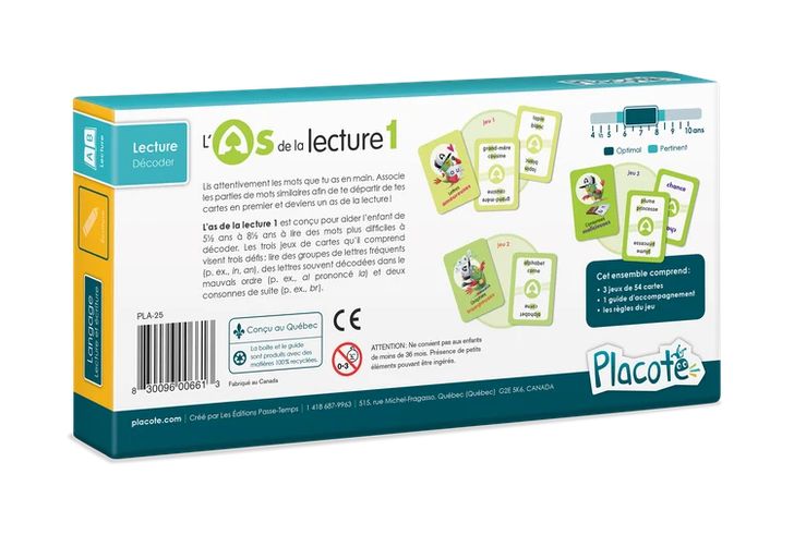 Placote - L'as de la lecture 1 (Lire par décodage)
