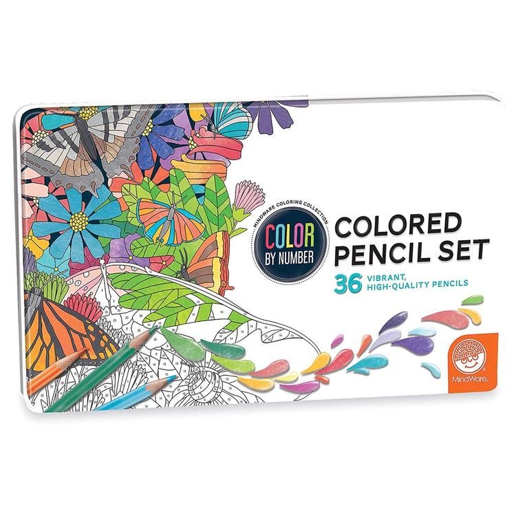 36 crayons de couleur mindware pour coloriage par numéro