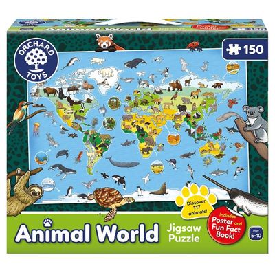 Casse-tête 150 pièces Orchard Toys - Animaux du monde