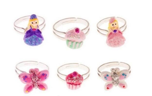 Bague princesse Cup cake et papillon