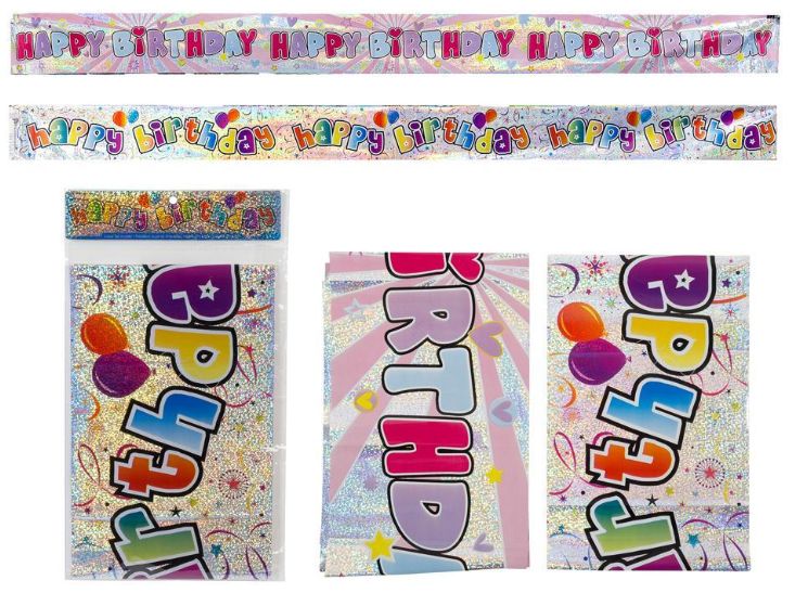 Bannière Happy Birthday en aluminium