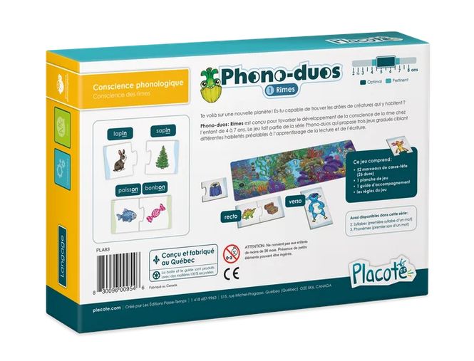 Placote - Phono - duos: Rimes (Conscience des rimes)
