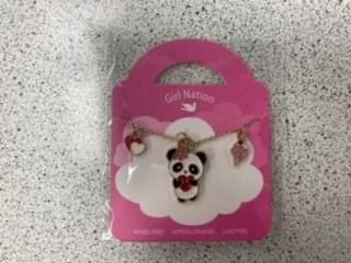 Collier de fantaisie - Panda avec coeur