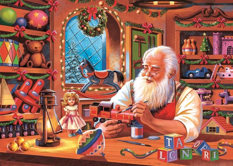 Casse-tête 1000 pièces de Noël Clementoni - L'Atelier du Père Noël
