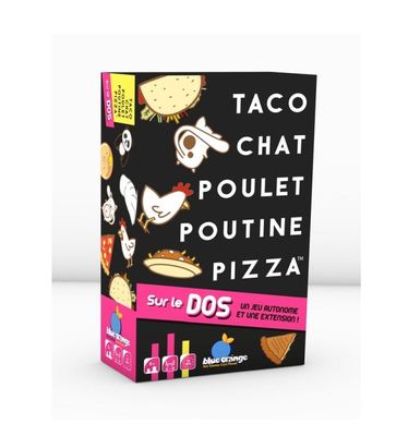 TACO, CHAT, POULET, POUTINE, PIZZA SUR LE DOS