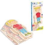 Casse-tête 29 pièces Beleduc - Corps de fille squelette, organes, muscles, veines, nue et habillée