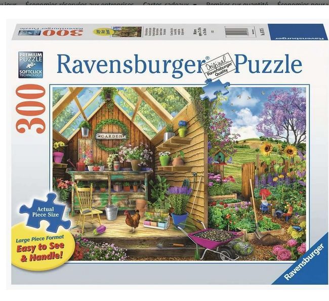 Casse-tête 300 pièces XL Ravensburger - Vu sur l'abri de jardin