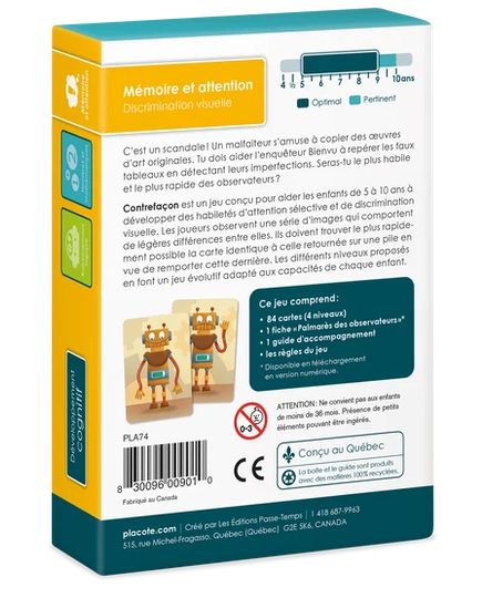 Placote - Contrefaçon (Discrimination visuelle)