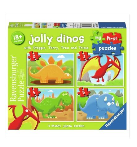 Casse-tête 2-3-4 et 5 pièces Ravensburger - Jolly dinos