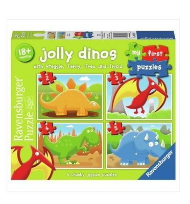 Casse-tête 2-3-4 et 5 pièces Ravensburger - Jolly dinos