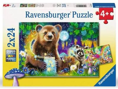 Casse-tête 2 x 24 pièces Ravensburger - Adorables amis des bois
