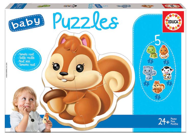 Casse-tête évolutif 5 x 3-4 ou 5 pièces Educa - Animaux