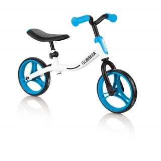 Vélo d'équilibre bleu et blanc