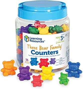 Famille des 3 ours à compter en seau