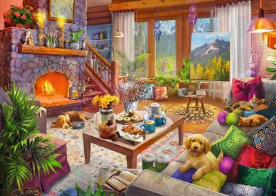 Casse-tête 1000 pièces Ravensburger - Intérieur confortable