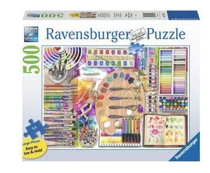 Casse-tête 500 pièces XL Ravensburger -La palette de l'artiste