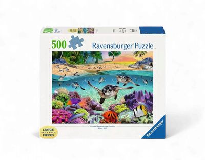 Casse-tête 500 pièces XL Ravensburger - La courses des bébés tortues