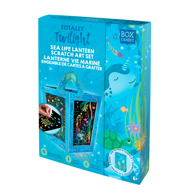 BOX CANDIY: TOTALLY TWILIGHT - ENSEMBLE D'ART LANTERNE VIE MARINE À GRATTER