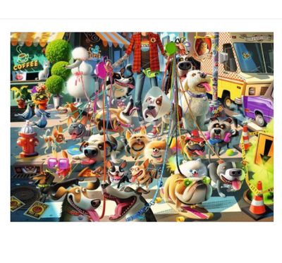 CASSE-TÊTE 1000 PIÈCES RAVENSBURGER - LE MARCHEUR DE CHIEN