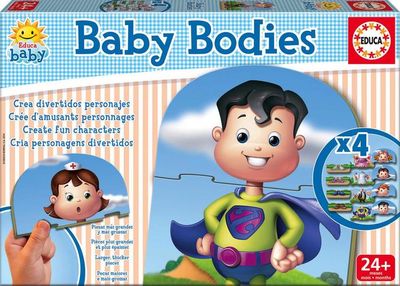 Casse-tête 4 x 3 pièces Educa - Baby bodies