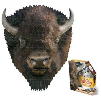 Casse-tête 550 pièces forme tête d'animaux - I am bison (bison)
