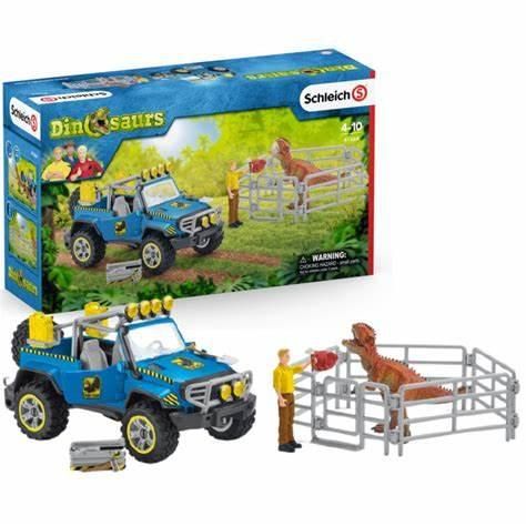 Schleich 41464 - Accessoires de dinosaures de voiture tout-terrain