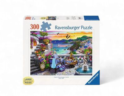 Casse-tête 300 pièces XL Ravensburger - Coucher de soleil dur Santorini