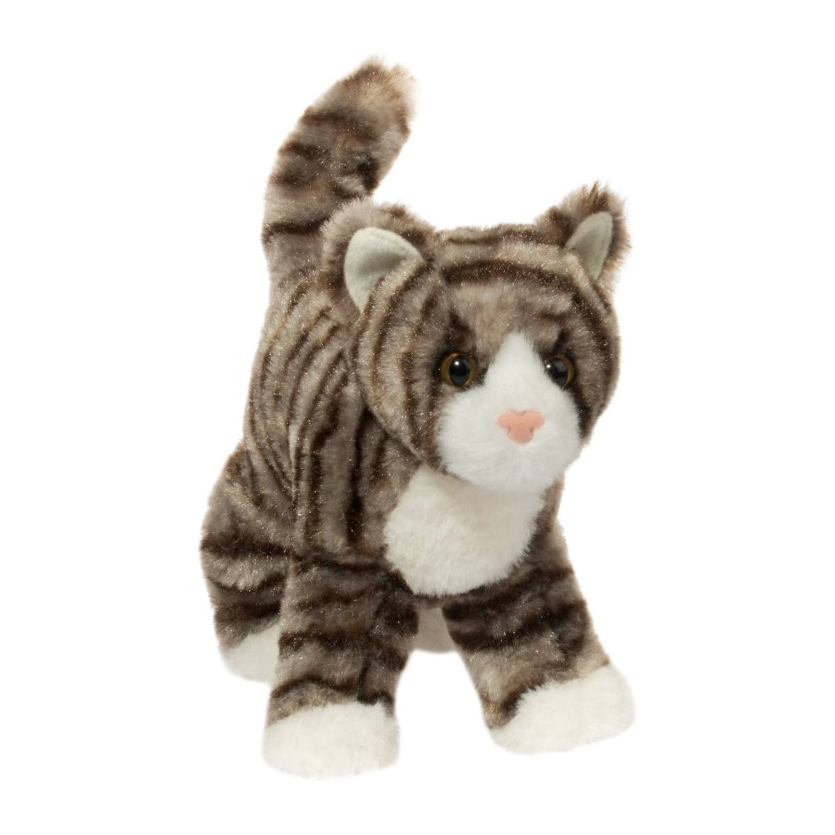 PELUCHE DOUGLAS - ZIGBY LE CHAT RAYÉ GRIS