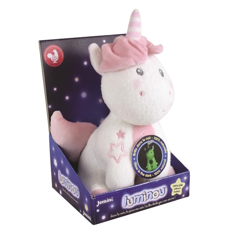 Luminou licorne peluche