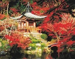Broderie de diamants Crystal Art - Temple japonais