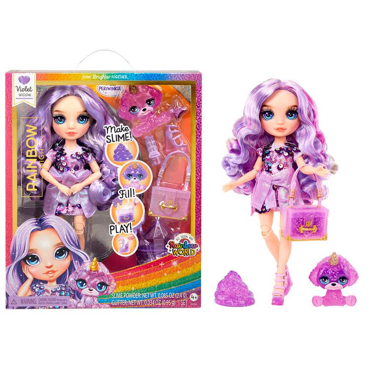 Rainbow High - Violet willow avec slime et animal