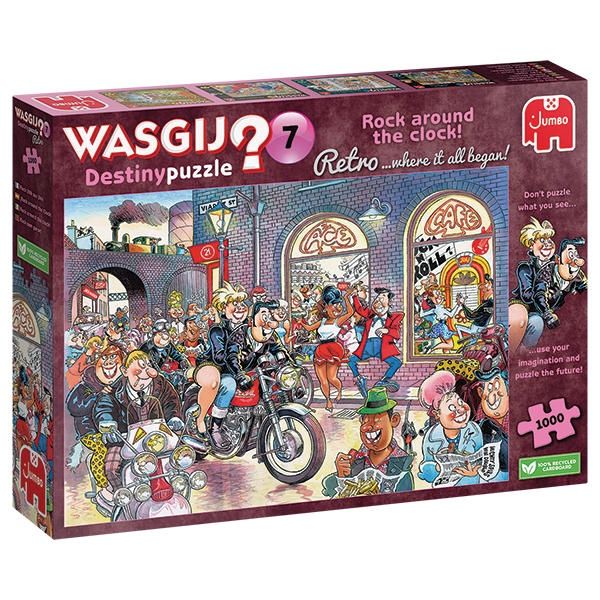 CASSE-TÊTE 1000 PIÈCES WASGIJ DESTINY RETRO NO7 - ROCK....HEURE