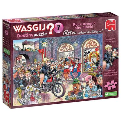 CASSE-TÊTE 1000 PIÈCES WASGIJ DESTINY RETRO NO7 - ROCK....HEURE