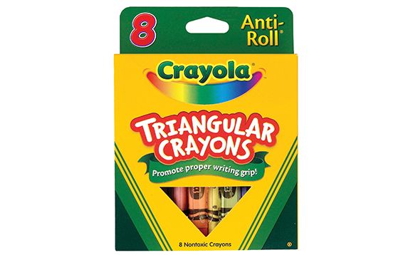 Crayola - 8 crayons triangulaires anti-roulement