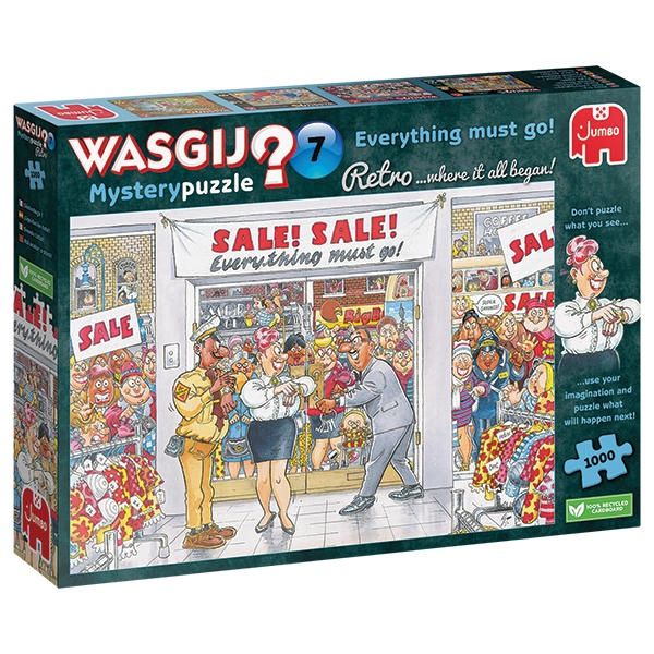 CASSE-TÊTE 1000 PIÈCES WASGIJ MYSTERY RETRO NO7 - TOUT DOIT PARTIR