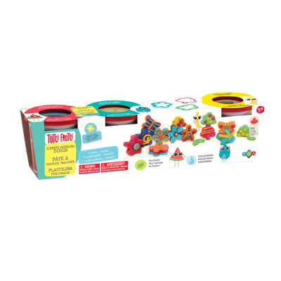 PÂTE À MODELER TUTTI FRUTTI SCINTILLANTE - 3 POTS ET MOULES