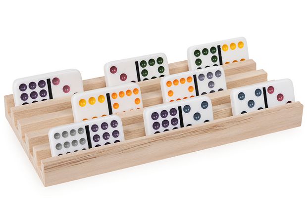 Support en bois pour dominos 4 pièces