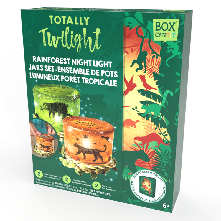 Box candiy - Totally twilight: Ensemble de pots lumineux forêt tropicale