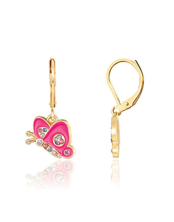 Boucles d'oreilles suspendues - Papillon