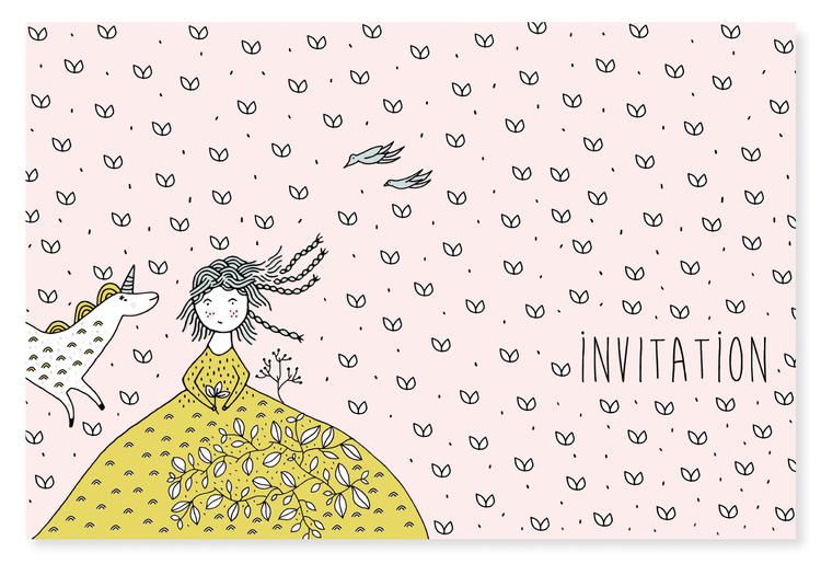 Cartes d'invitation - Licornes
