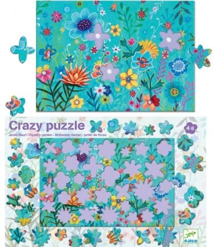 Casse-tête 30 pièces Djeco - Crazy puzzle jardin
