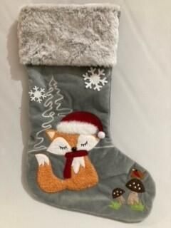 Bas de Noël avec fausse fourrure - Renard