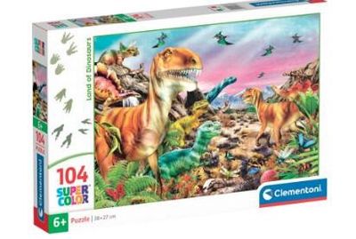 CASSE-TÊTE 104 PIÈCES CLEMENTONI - TERRE DES DINOSAURES