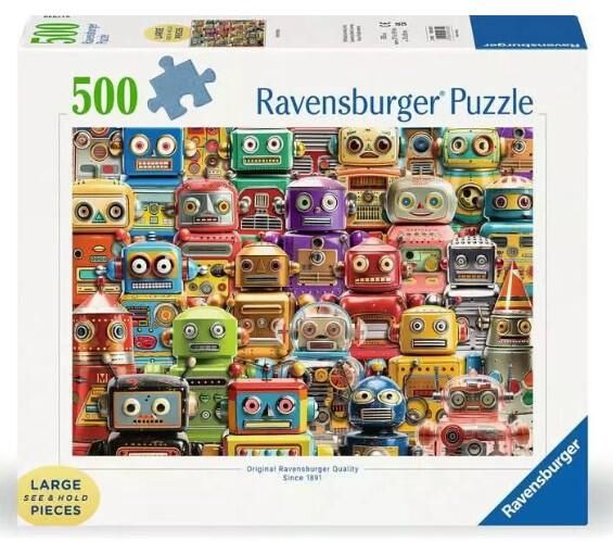 Casse-tête 500 pièces XL Ravensburger - Retro robots