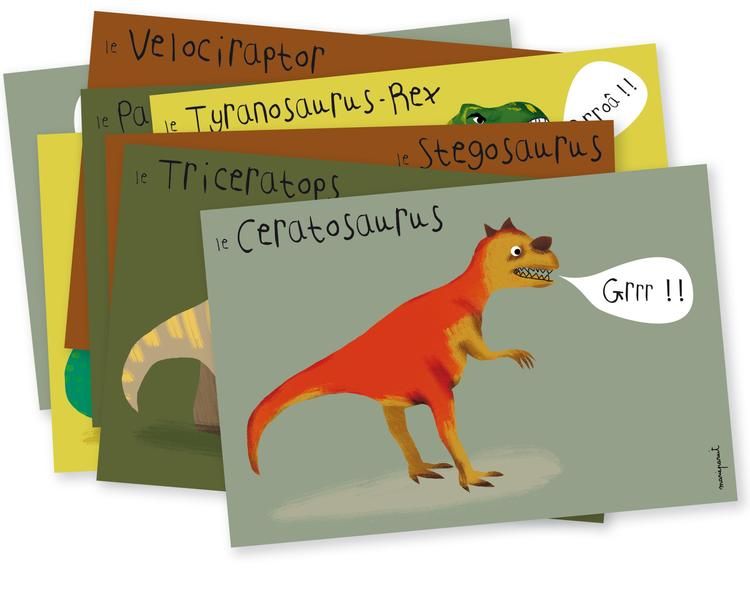 Cartes d'invitation - Dinosaures