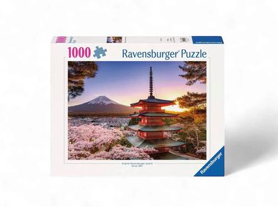 Casse-tête 1000 pièces Ravensburger - Vue sur les cerisiers en fleurs du mont Fuji
